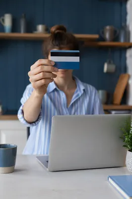 Online Card Payment at Home Workspace