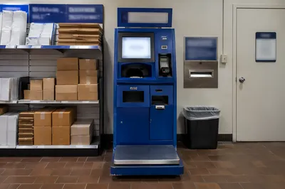 Self Service Parcel Payment Kiosk Lobby