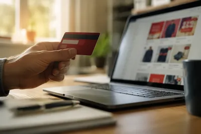 Online Purchase With Red Payment Card