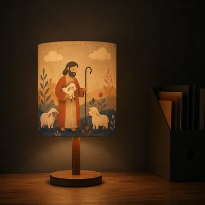 Warm Desk Lamp Evening Workspace
