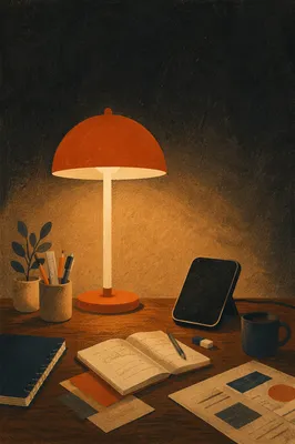 Warm Desk Lamp for Evening Productivity