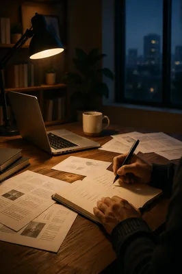 Desk Lamp Lighting Evening Work Notes