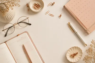 Warm Evening Desk for Business Planning