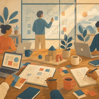 Creative Startup Team Morning Office Collaboration