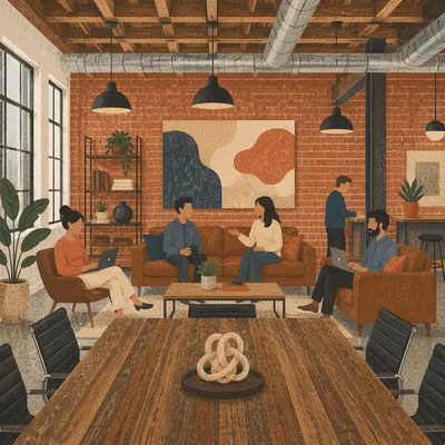 Creative Startup Lounge in Industrial Loft