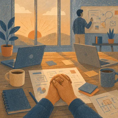 Prayerful Startup Office at Sunrise