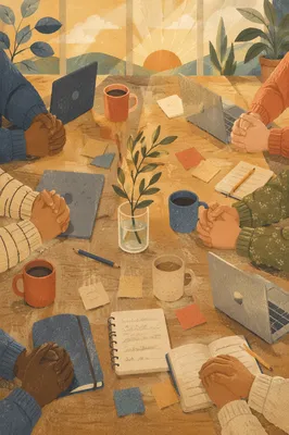 Startup Team Prayer Before Creative Work