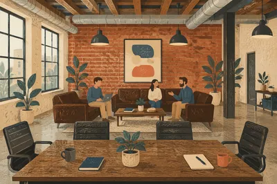 Creative Startup Office Lounge Interior