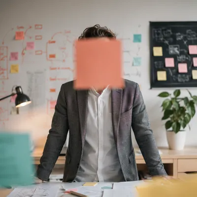 Creative Entrepreneur in Modern Startup Office