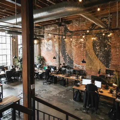 Creative Startup Office in Industrial Loft