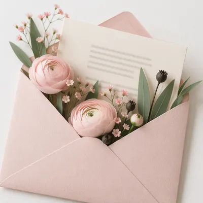 Elegant Floral Envelope for Professional Correspondence