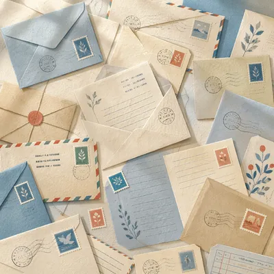 Elegant Flat Lay of Business Correspondence