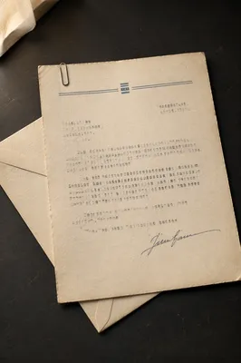 Vintage Professional Letter on Cream Envelope