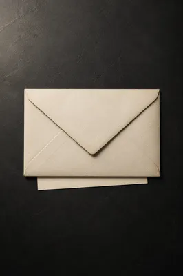 Sealed Cream Envelope on Charcoal Desk