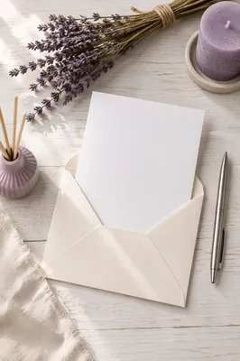 Professional Letter and Cream Envelope Flat Lay