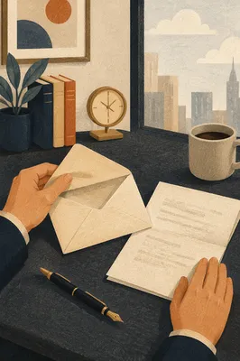 Professional Letter Review on Executive Desk
