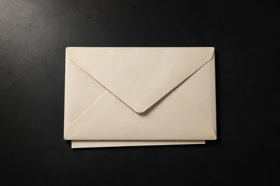 Sealed Cream Envelope on Charcoal Desk