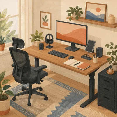 Ergonomic Standing Desk Home Office Setup