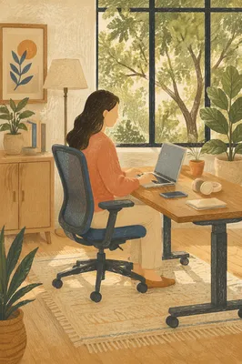 Ergonomic Chair at Warm Standing Desk