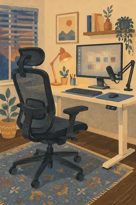 Ergonomic Chair Beside Standing Desk