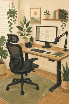 Ergonomic Chair by Standing Desk Workspace