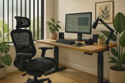 Ergonomic Chair with Modern Standing Desk
