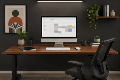 Ergonomic Standing Desk in Modern Office