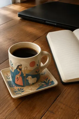 Elegant Espresso Cup on Business Desk