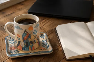 Elegant Espresso Cup on Business Desk