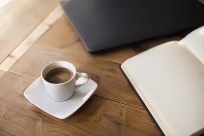 Elegant Espresso Cup on Business Desk