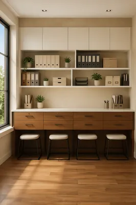 Organized Wood File Cabinet Office Storage