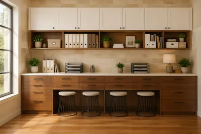 Organized Modern Office File Cabinet Credenza
