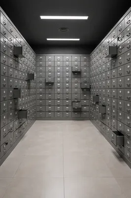 Organized Gray File Cabinet Storage Room