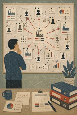 Financial Analytics Investigation Board in Office