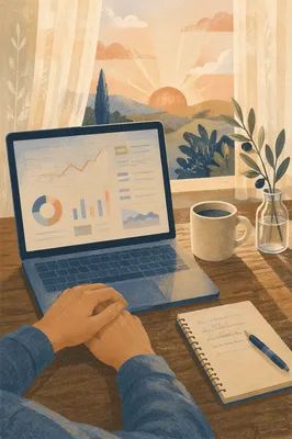 Calm Morning Financial Analytics Workspace
