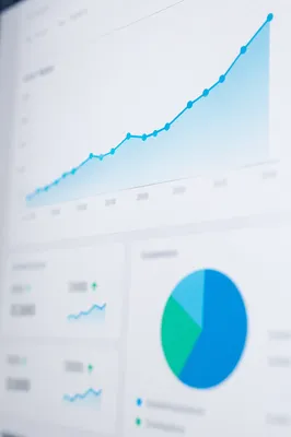 Financial Analytics Dashboard With Upward Growth Graph
