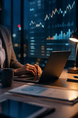 Modern Financial Analytics Dashboard at Dusk