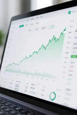 Rising Financial Analytics Dashboard on Laptop