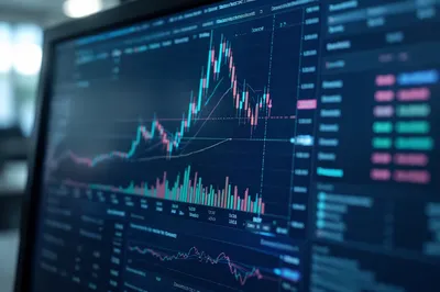 Financial Analytics Dashboard on Office Monitor