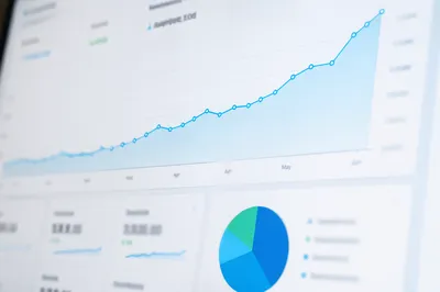 Financial Analytics Dashboard With Upward Growth Chart