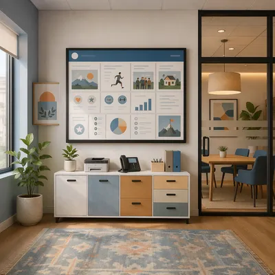 Modern Office Goal Setting Vision Board