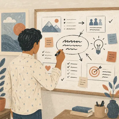 Office Vision Board Goal Planning