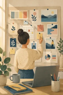 Goal Setting Vision Board in Office