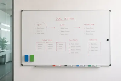 Goal Setting Vision Board in Modern Office