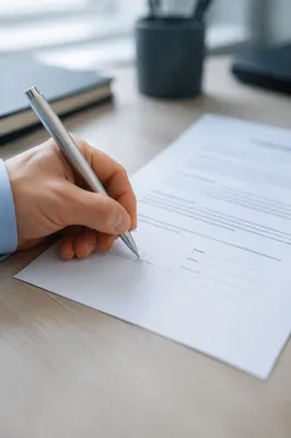 Hand Signing Business Contract with Pen
