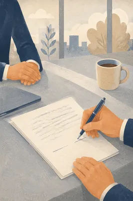 Professional Hand Signing Business Contract