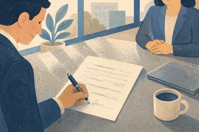 Professional Contract Signing on Conference Table