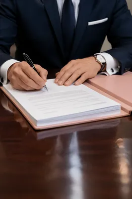 Professional Hands Signing Business Contract