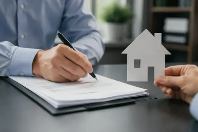 Real Estate Contract Signing Close-Up