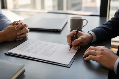 Professional Hand Signing Business Contract